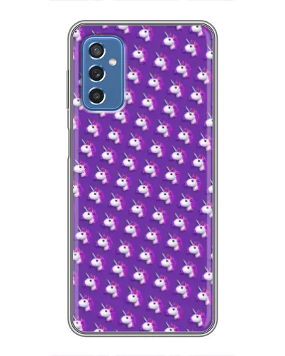Чохол для Samsung Galaxy M52 з картинкою «Єдинороги на фіолетовому»