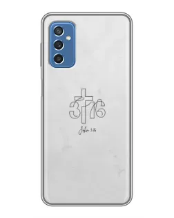 Чехол для Samsung Galaxy M52 с картинкой «Иоанна 3:16 Крест» Чехол для Samsung Galaxy M52 с картинкой «Иоанна 3:16 Крест»
