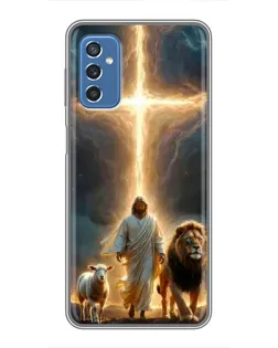 Чехол для Samsung Galaxy M52 с картинкой «Лев Иуды и Свет» Чехол для Samsung Galaxy M52 с картинкой «Лев Иуды и Свет»
