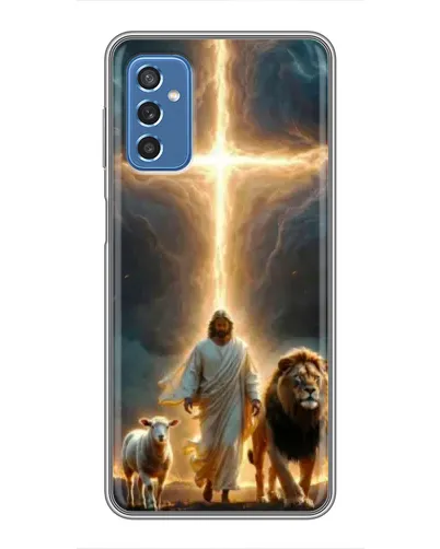 Чехол для Samsung Galaxy M52 с картинкой «Лев Иуды и Свет» Чехол для Samsung Galaxy M52 с картинкой «Лев Иуды и Свет»