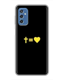 Чехол для Samsung Galaxy M52 с картинкой «Сердце и Крест»