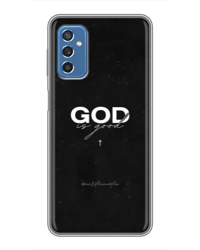 Чехол для Samsung Galaxy M52 с картинкой «GOD — Бог над всем» Чехол для Samsung Galaxy M52 с картинкой «GOD — Бог над всем»