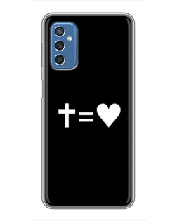 Чехол для Samsung Galaxy M52 с картинкой «Крест и Сердце»