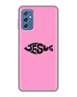Чехол для Samsung Galaxy M52 с картинкой «Розовый символ  Jesus»
