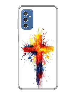Чехол для Samsung Galaxy M52 с картинкой «Акварельный крест»