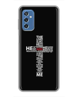 Чохол для Samsung Galaxy M52 з картинкою «Текстовий хрест»