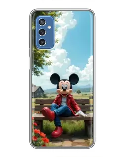 Чохол для Samsung Galaxy M52 з картинкою «Міккі на лавці»