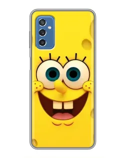 Чохол для Samsung Galaxy M52 з картинкою «Губка Боб посмішка»