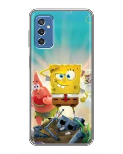 Чохол для Samsung Galaxy M52 з картинкою «Спанч Боб переможець»