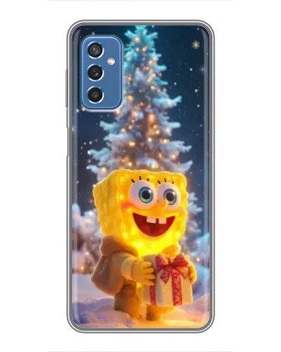 Чохол для Samsung Galaxy M52 з картинкою «Різдвяний Спанч Боб»