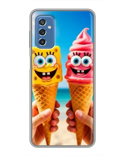 Чохол для Samsung Galaxy M52 з картинкою «Спанч Боб морозиво»