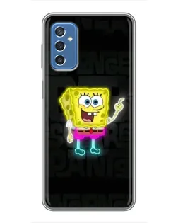 Чохол для Samsung Galaxy M52 з картинкою «Неоновий Губка Боб»