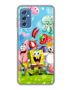 Чохол для Samsung Galaxy M52 з картинкою «Губка Боб та друзі»