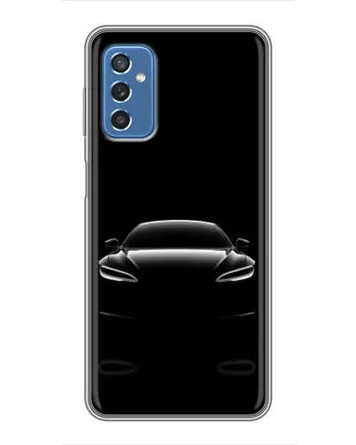 Чехол для Samsung Galaxy M52 с картинкой «Силуэт Tesla Night»