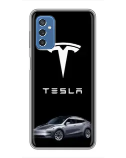 Чехол для Samsung Galaxy M52 с картинкой «Tesla Model Y»