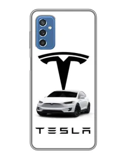 Чехол для Samsung Galaxy M52 с картинкой «Tesla White Style»