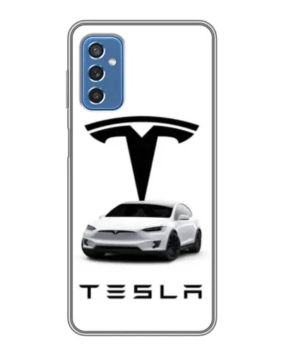 Чехол для Samsung Galaxy M52 с картинкой «Tesla White Style»