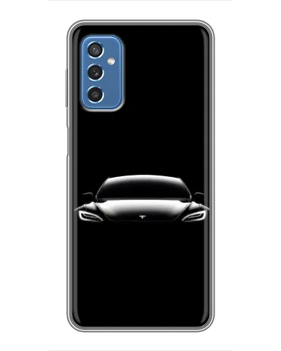 Чехол для Samsung Galaxy M52 с картинкой «Фары Tesla Night»