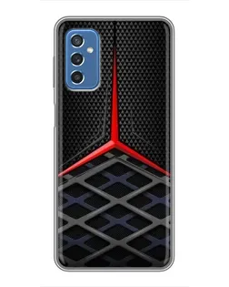 Чехол для Samsung Galaxy M52 с картинкой «Mercedes Carbon Grid»