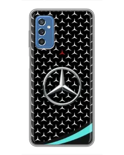 Чехол для Samsung Galaxy M52 с картинкой «Mercedes — бирюзовый акцент»