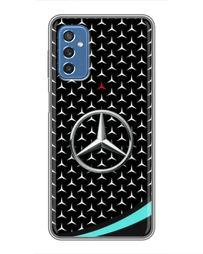 Чехол для Samsung Galaxy M52 с картинкой «Mercedes — бирюзовый акцент»