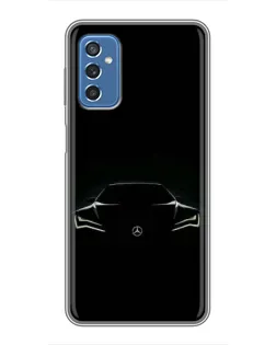 Чохол для Samsung Galaxy M52 з картинкою «Mercedes — силует авто»