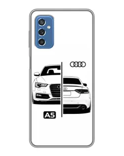 Чехол для Samsung Galaxy M52 с картинкой «Audi — контрастный дизайн»