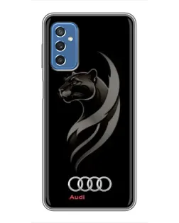 Чехол для Samsung Galaxy M52 с картинкой «Графика — пантера и Audi»