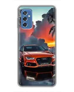 Чехол для Samsung Galaxy M52 с картинкой «Audi — закат»