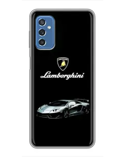 Чехол для Samsung Galaxy M52 с картинкой «Логотип Lamborghini классика»