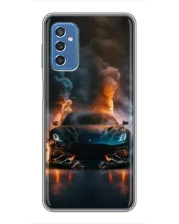 Чехол для Samsung Galaxy M52 с картинкой «Lamborghini дымная эстетика»