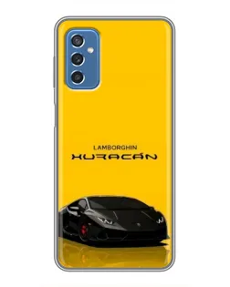 Чехол для Samsung Galaxy M52 с картинкой «Lamborghini Huracan черный»