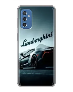 Чехол для Samsung Galaxy M52 с картинкой «Классическая надпись Lamborghini»