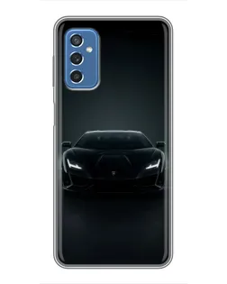 Чехол для Samsung Galaxy M52 с картинкой «Черный Lamborghini Aventador»