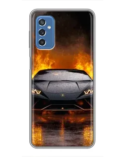 Чехол для Samsung Galaxy M52 с картинкой «Lamborghini в огне»