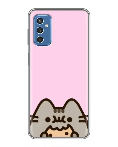 Чохол для Samsung Galaxy M52 з картинкою «Pusheen та печиво»