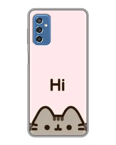 Чохол для Samsung Galaxy M52 з картинкою «Пушин каже Hi»