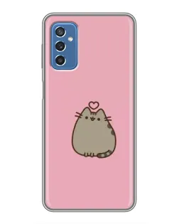 Чохол для Samsung Galaxy M52 з картинкою «Pusheen серце»