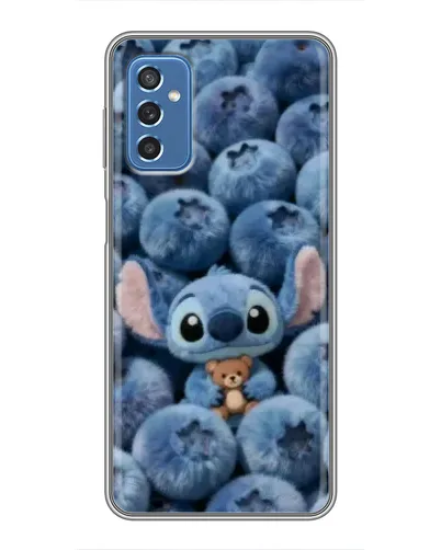 Чехол для Samsung Galaxy M52 с картинкой «Стич и голубика»