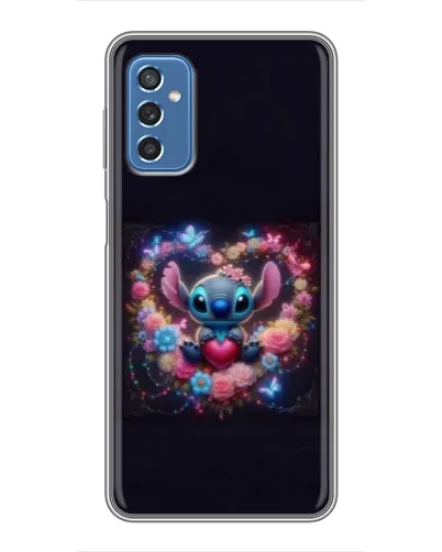 Чехол для Samsung Galaxy M52 с картинкой «Stitch в цветах»