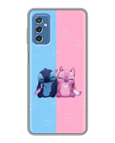 Чехол для Samsung Galaxy M52 с картинкой «Stitch и Angel Love»