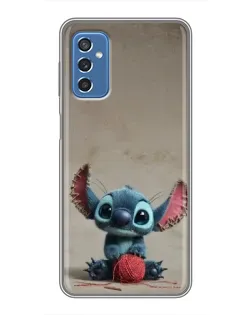 Чехол для Samsung Galaxy M52 с картинкой «Стич на коричневом фоне» Чехол для Samsung Galaxy M52 с картинкой «Стич на коричневом фоне»