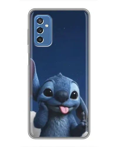 Чехол для Samsung Galaxy M52 с картинкой «Стич в облаках»