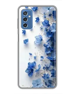 Чехол для Samsung Galaxy M52 с картинкой «Голубой цветочный каскад» Чехол для Samsung Galaxy M52 с картинкой «Голубой цветочный каскад»