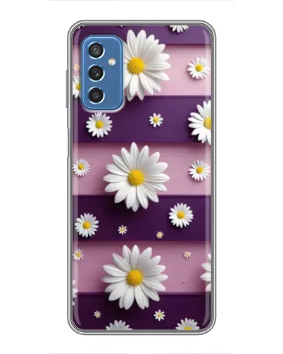 Чехол для Samsung Galaxy M52 с картинкой «Ромашки на фиолетовом»