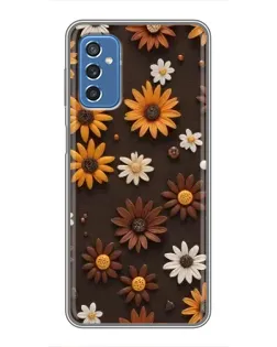 Чехол для Samsung Galaxy M52 с картинкой «Узор из маленьких подсолнухов» Чехол для Samsung Galaxy M52 с картинкой «Узор из маленьких подсолнухов»