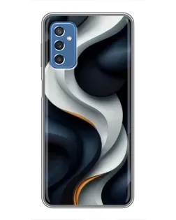 Чехол для Samsung Galaxy M52 с картинкой «Объемные черно-белые ленты» Чехол для Samsung Galaxy M52 с картинкой «Объемные черно-белые ленты»
