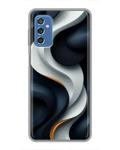 Чехол для Samsung Galaxy M52 с картинкой «Объемные черно-белые ленты» Чехол для Samsung Galaxy M52 с картинкой «Объемные черно-белые ленты»