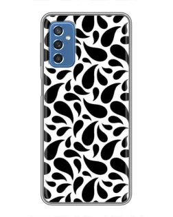 Чехол для Samsung Galaxy M52 с картинкой «Контрастные черные капли»