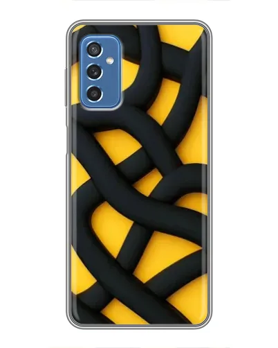 Чехол для Samsung Galaxy M52 с картинкой «Черное желтое переплетение» Чехол для Samsung Galaxy M52 с картинкой «Черное желтое переплетение»
